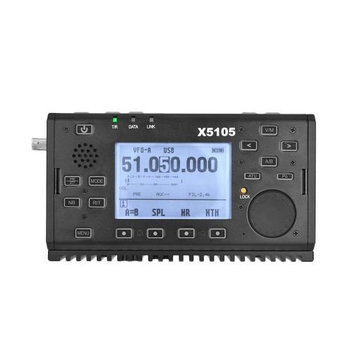  Xiegu X5105 QRP HF Transceiver Amateur Ham Radio VOX SSB CW AM FM RTTY PSK 0.5-30MHz 50-54MHz 5W with USB Cable (2019 Upgraded Version)