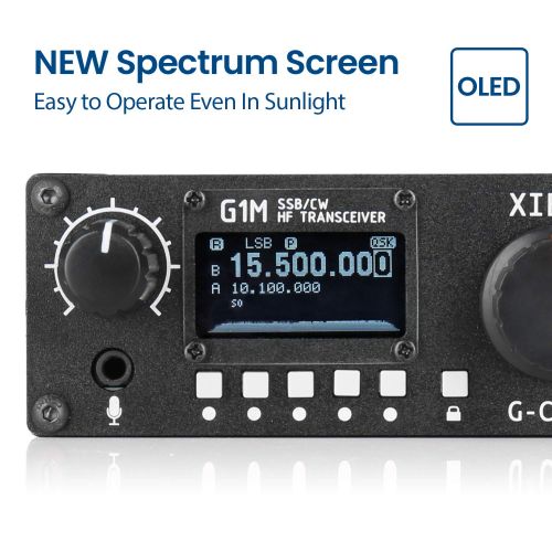  Xiegu G1M G-Core Portable SDR HF Transceiver QRP Quad Band Short-Wave 5W SSB CW AM 0.5-30MHz Mobile Radio Amateur Ham