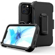 [아마존베스트]xihaiying Armor Case Compatible with iPhone 12 Pro Max Case,Heavy Duty Hard Shockproof Armor Protector Case Cover with Belt Clip Holster for Apple iPhone 12 6.7 5G 2020 Phone Case