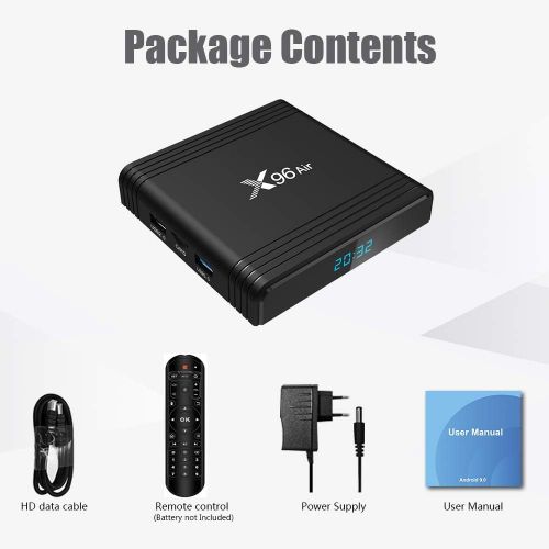  [아마존베스트]-Service-Informationen Xilibod Android 9.0 TV Box 4 GB RAM/64 GB ROM, S905X3 64-bit Quad Core ARM, G31TM MP2 GPU Processor, H.265 Decoding 2.4G/5G Dual Band WiFi Smart TV Box Model No. : X96 Air 4GB 64GB