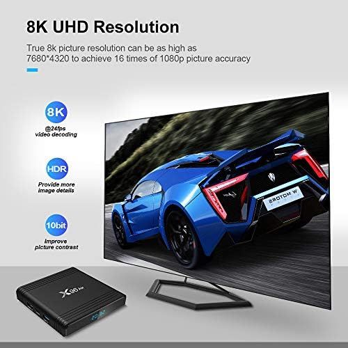  [아마존베스트]-Service-Informationen Xilibod Android 9.0 TV Box 4 GB RAM/64 GB ROM, S905X3 64-bit Quad Core ARM, G31TM MP2 GPU Processor, H.265 Decoding 2.4G/5G Dual Band WiFi Smart TV Box Model No. : X96 Air 4GB 64GB