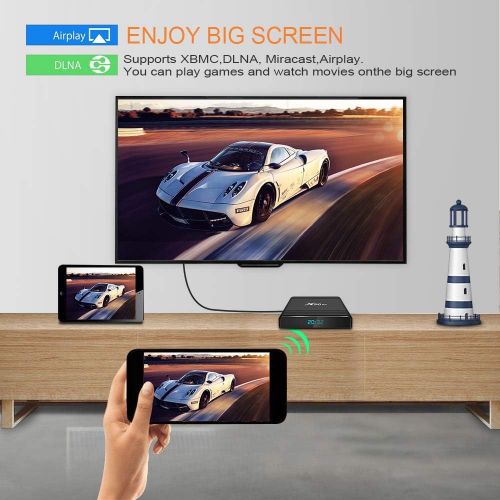  [아마존베스트]-Service-Informationen Xilibod Android 9.0 TV Box 4 GB RAM/64 GB ROM, S905X3 64-bit Quad Core ARM, G31TM MP2 GPU Processor, H.265 Decoding 2.4G/5G Dual Band WiFi Smart TV Box Model No. : X96 Air 4GB 64GB