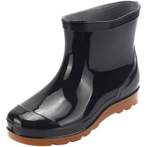  [아마존베스트]Xinantime Mens Rain Boots Mens Short Four-Season Rain/Work Boots (Adults) Men‘s Rubber Waterproof Rain Shoes