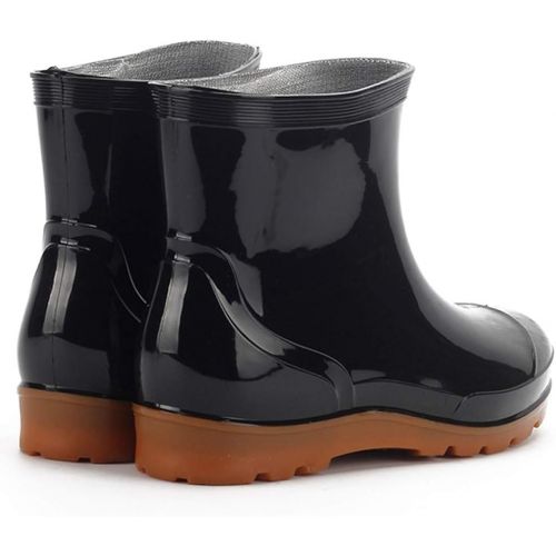  [아마존베스트]Xinantime Mens Rain Boots Mens Short Four-Season Rain/Work Boots (Adults) Men‘s Rubber Waterproof Rain Shoes