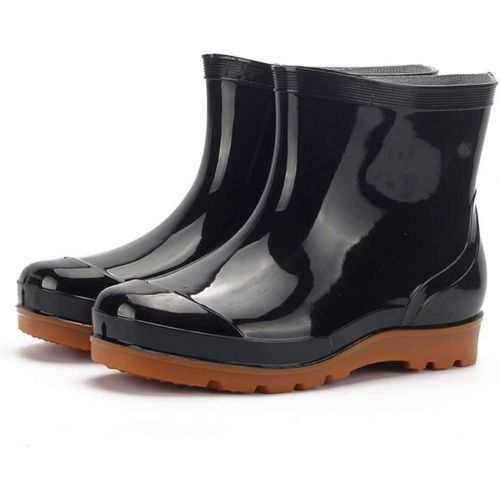  [아마존베스트]Xinantime Mens Rain Boots Mens Short Four-Season Rain/Work Boots (Adults) Men‘s Rubber Waterproof Rain Shoes