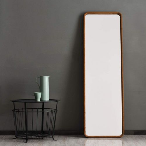  Xing Hua Shop Mirror Solid Wood Mirror Full Body Floor Mirror Home Wall Hanging Fitting Mirror Rectangular Mirror Bedroom Full Body Mirror Wall Mirror (Color : Brown, Size : 120504