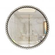 Xing Hua Shop Wall-Mounted Cabinets Wall Mirror Nordic Round Bathroom Mirror Home Living Room Bedroom Display Mirror Bathroom Vanity Mirror Wall Hanging Wrought Iron Mirror Wall-Mo