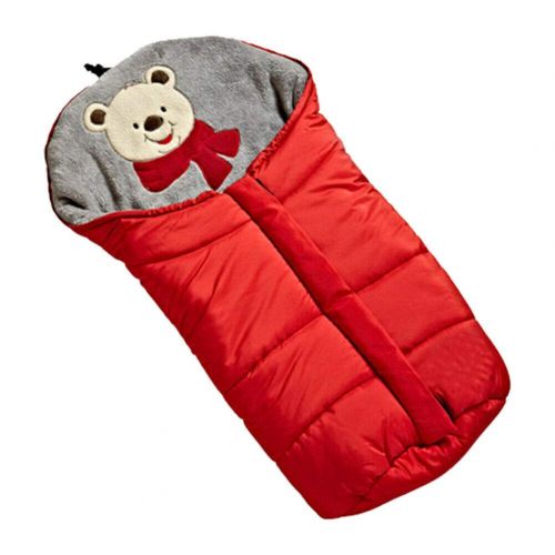  Xingsiyue Universal Baby Stroller Sleeping Bag Winter Fleece Footmuff Warm Sleeping Liner Cosy Swaddle Blanket Drawstring Hood for Pushchair