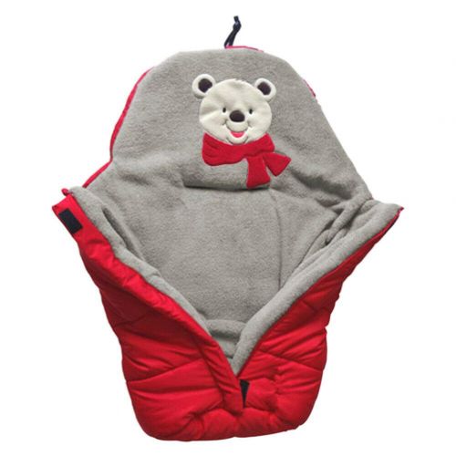  Xingsiyue Universal Baby Stroller Sleeping Bag Winter Fleece Footmuff Warm Sleeping Liner Cosy Swaddle Blanket Drawstring Hood for Pushchair