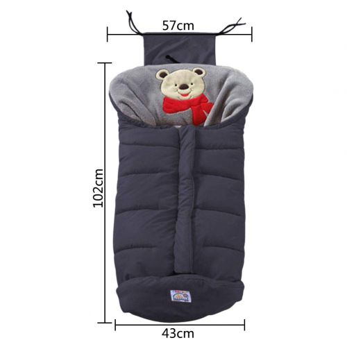  Xingsiyue Universal Winter Outdoor Baby Sleeping Bag Stroller Sleepsack Waterproof Footmuff Cover Drawstring Hood Swaddle Blanket for Pushchair Pram