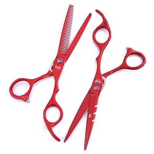  Xinjiahe 5 pcs Pet Scissors Set, 7 inches Pet Stainless Steel Curved Thinning Shears Grooming Scissors Sets with Grooming Comb and Scissor Bag