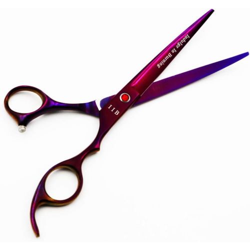  Xinjiahe 7-inch Curved Pet Scissors, Dog Grooming Tool, Suitable for Beauticians and Family DIY-Purple