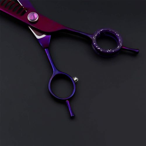  Xinjiahe 7.0Inch Pet Scissors, Curved Scissor, 440c Japanese Stainless Pet Grooming Shears for Pet Groomer or Family DIY