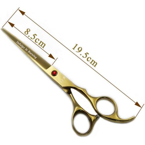  Xinjiahe 7 Inch Pet Scissors Dog Grooming Hair Cut Plating Gold Series Straight Scissor with Scissor Bag