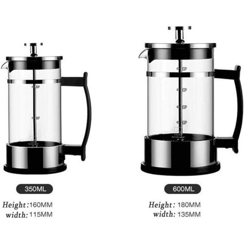  Xinzi Portable Double-Layer Percolator 304 Stainless Steel Moka Pot Coffee Pot Coffee Maker Espresso Machine(600ml)