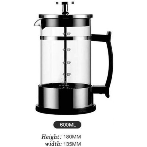  Xinzi Portable Double-Layer Percolator 304 Stainless Steel Moka Pot Coffee Pot Coffee Maker Espresso Machine(600ml)