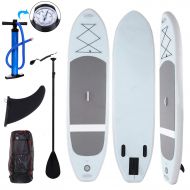 XioNiu Inflatable Stand Up Paddle Board Bundle ISUP Surf Board Water Skiing (6 Inches Thick, 30 inches Wide) Travel Backpack and Accessories Paddle Leash Included (120 x 32 x 6_Green1)