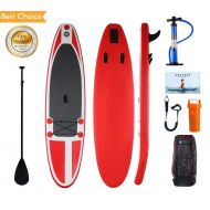 XioNiu Kepteen Inflatable Stand Up Paddle Board (6 inches Thick) 10 SUP Boards, with Full SUP Accessories Adjustable Paddle, Leash, Hand Pump and Backpack