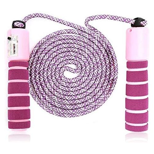  [아마존베스트]Xionghonglong Skipping rope speed rope, skipping rope sport children, skipping rope, fitness skipping rope with counter, speed jump rope with foam handle, adjustable skipping rope,