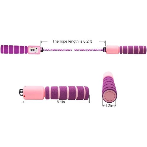  [아마존베스트]Xionghonglong Skipping rope speed rope, skipping rope sport children, skipping rope, fitness skipping rope with counter, speed jump rope with foam handle, adjustable skipping rope,