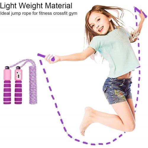  [아마존베스트]Xionghonglong Skipping rope speed rope, skipping rope sport children, skipping rope, fitness skipping rope with counter, speed jump rope with foam handle, adjustable skipping rope,