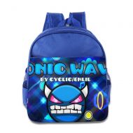 Xisoxe Geometry Dash Sonic Wave Demon Icon Kids School Backpack Bag