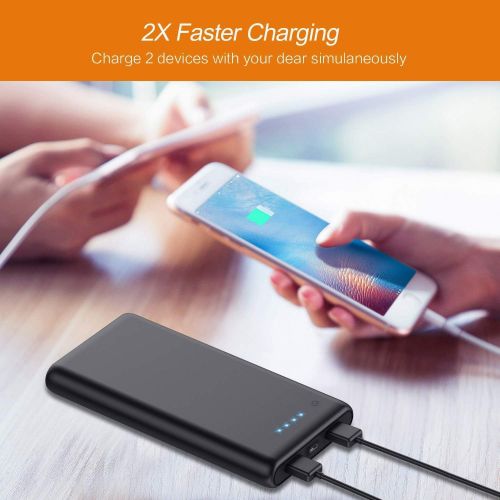  [아마존핫딜][아마존 핫딜] Xooparc Portable Charger Power Bank 25800mah Classic Portable Phone Charger High-Capacity Battery Pack Dual Output with 4 LED Indicators Charging External Battery Charger for Smartphone,An