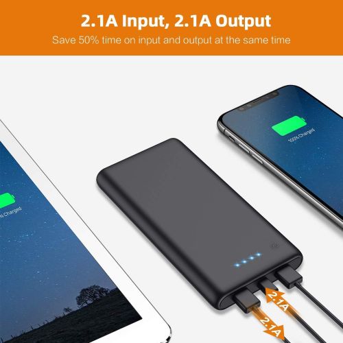  [아마존핫딜][아마존 핫딜] Xooparc Portable Charger Power Bank 25800mah Classic Portable Phone Charger High-Capacity Battery Pack Dual Output with 4 LED Indicators Charging External Battery Charger for Smartphone,An