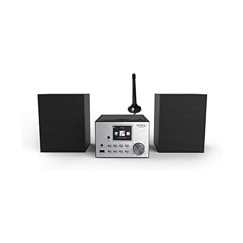  [아마존베스트]-Service-Informationen Xoro HMT 500 PRO Micro Stereo System (Internet/DAB+/FM Radio, CD Player, Bluetooth V4.0, Media Player, 2.4 Inch Colour Display, Remote Control, 2 x 10 W, EXT. Antenna Connection) B