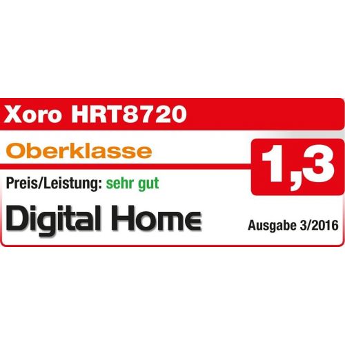  Xoro HRT 8719?H.265?HEVC DVB T/T2?Receiver (Full HD, HDTV, HDMI, Media Player, USB 2.0, 12?V, Irdeto Access???Black