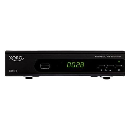  Xoro HRT FullHD HEVC DVBT/T2 Receiver HDTV, HDMI, SCART, USB 2.0, LAN black