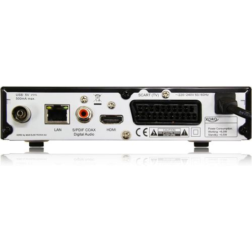  Xoro HRT FullHD HEVC DVBT/T2 Receiver HDTV, HDMI, SCART, USB 2.0, LAN black