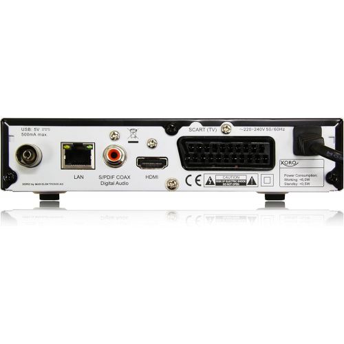  Xoro HRM Full HD HEVC DVB T/T2/C Combo Receiver HDTV, HDMI, SCART, Media Player, USB 2.0, LAN Black without PVR function