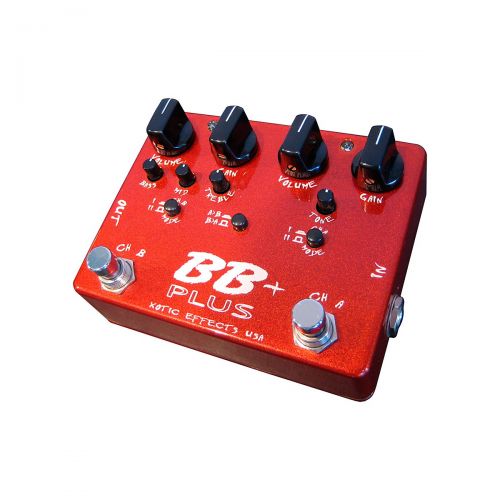  Xotic Effects},description:The BB Plus 2-Channel Overdrive Guitar Effects Pedal from Xotic is a pre-amplifier, so transparent and versatile it bridges the gap between fingertips, g