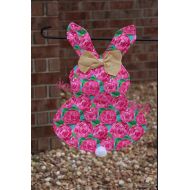 XoxoPalmBeach Lilly Pulitzer Inspired Easter Bunny Garden Flag