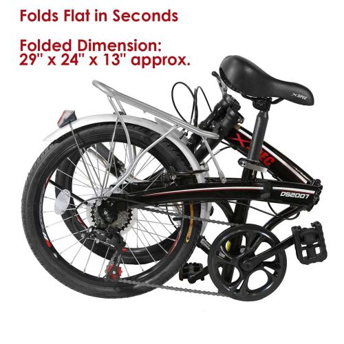  Xspec 20 7 Speed City Folding Compact Bike Bicycle Urban Commuter Shimano