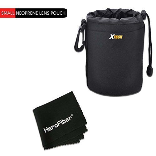 엑스테크 Xtech Small Soft Neoprene Lens Pouch for Canon EF 50mm f/1.8 STM Lens, Canon EF-S 24mm f/2.8 STM Lens, Canon EF 40mm f/2.8 STM Lens, Canon EF 50mm f/1.8 II Camera Lens and All Smal