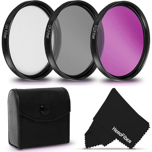 엑스테크 Xtech 3 Piece High Definition 52mm Filter Set with Protective Case for Nikon D5500, D5300, D5200, D5100, D750, D7200, D7100, D7000, D5100, D3400, D3300, D3200, D3100, D3000 DSLR Cameras