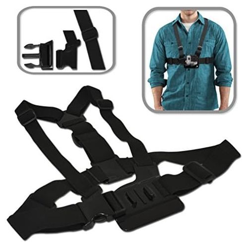 엑스테크 Xtech Adjustable Chest Mount HARNESS for GoPro HERO4 Hero 4, GoPro HERO3 Hero 3, GoPro Hero3+, GoPro Hero2, GoPro HD Motorsports Hero, GoPro Surf Hero, GoPro Hero Naked, GoPro Hero