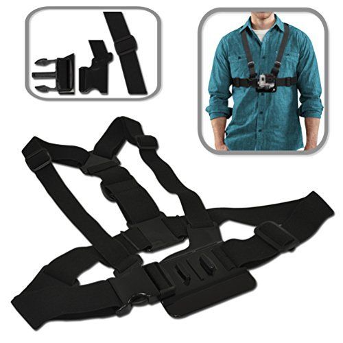 엑스테크 Xtech Adjustable Chest Mount HARNESS for GoPro HERO4 Hero 4, GoPro HERO3 Hero 3, GoPro Hero3+, GoPro Hero2, GoPro HD Motorsports Hero, GoPro Surf Hero, GoPro Hero Naked, GoPro Hero