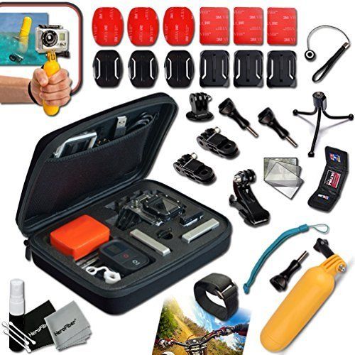 엑스테크 Xtech Camera ACCESSORIES KIT for GoPro HERO4 Hero 4, Hero3+ Hero 3+, HERO3 Hero 3, HERO2 Hero 2, HD Motorsports Hero, Surf Hero, GoPro Hero Naked, GoPro Hero 960, GoPro Hero HD 108