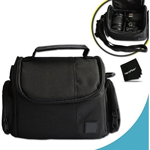 엑스테크 Xtech Well Padded Fitted Medium DSLR Camera Case Bag w/ Zippered Pockets and Accessory Compartments for Nikon D5500, D5300, D5200, D5100, D750, D7100, D7000, D810, D810A, D800, D610, D60