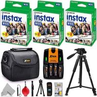 Xtech FujiFilm Instax Accessories Kit for Fujifilm Instax 300 WIDE includes: 60 Instax WIDE Film + 4AA Batteries (3100mAH) + ACDC Quick Charger + Custom Fitted Case + Full Size 60