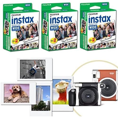 엑스테크 Xtech FujiFilm Instax Accessories Kit for Fujifilm Instax 300 WIDE includes: 60 Instax WIDE Film + 4AA Batteries (3100mAH) + ACDC Quick Charger + Custom Fitted Case + Full Size 60