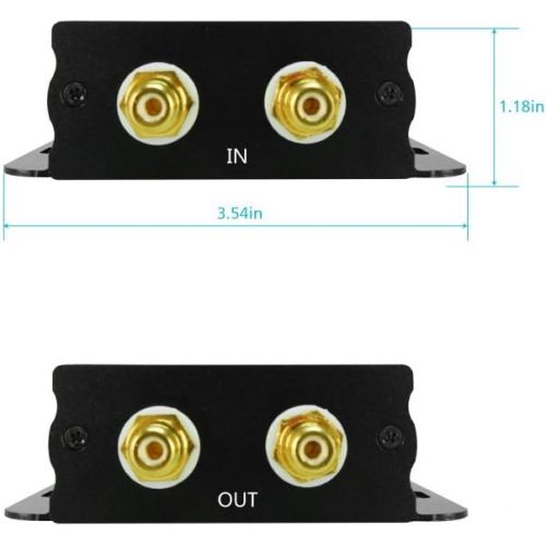  XtremPro Hi-end Ground Loop Noise Isolator/Filter for Car Audio/Home High-Fidelity System - Black (65042)