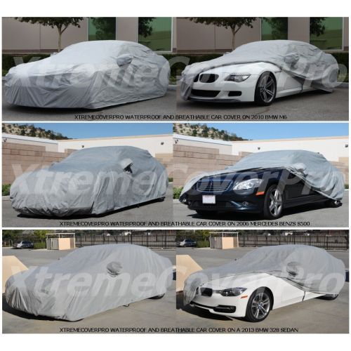  XtremeCoverPro XCP Series #1 Car Accessories is Car Cover, Best Automobile Indoor Outdoor Protection Dust Cover for most Sedan Car Cover SUV Car Cover, Vehicle Pocket Mirror (Plus Size up to 180, Black / Ye