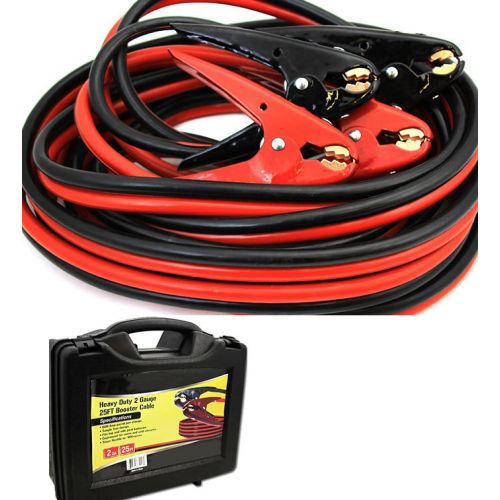  STKUSA 25FT 2 Gauge Power Jumper Cable Starter Booster Cable, with Case