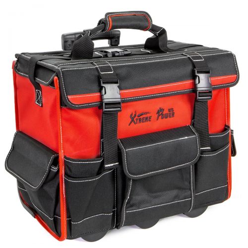  XtremepowerUS 18 Portable Rolling Tool Bag Storage Organizer HD, with Wheels