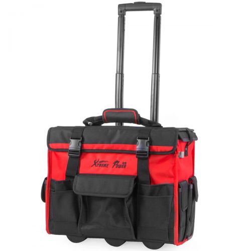  XtremepowerUS 18 Portable Rolling Tool Bag Storage Organizer HD, with Wheels