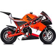 XtremepowerUS 40cc 4-Stroke Kid Dirt Bike, Off-Road Mini Dirt Bike Up to 20Mph, Kickstand Pocket Bike Motorcycle Gas-Powered (Red/Orange)